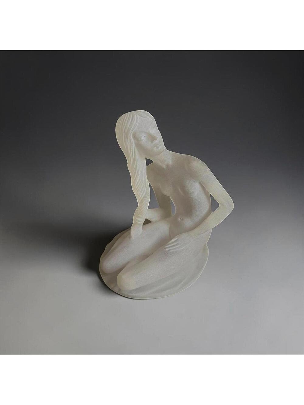 Vintage Art Deco Style Nude Female Sculpture- 9" Modern Minimalist Statue -10201